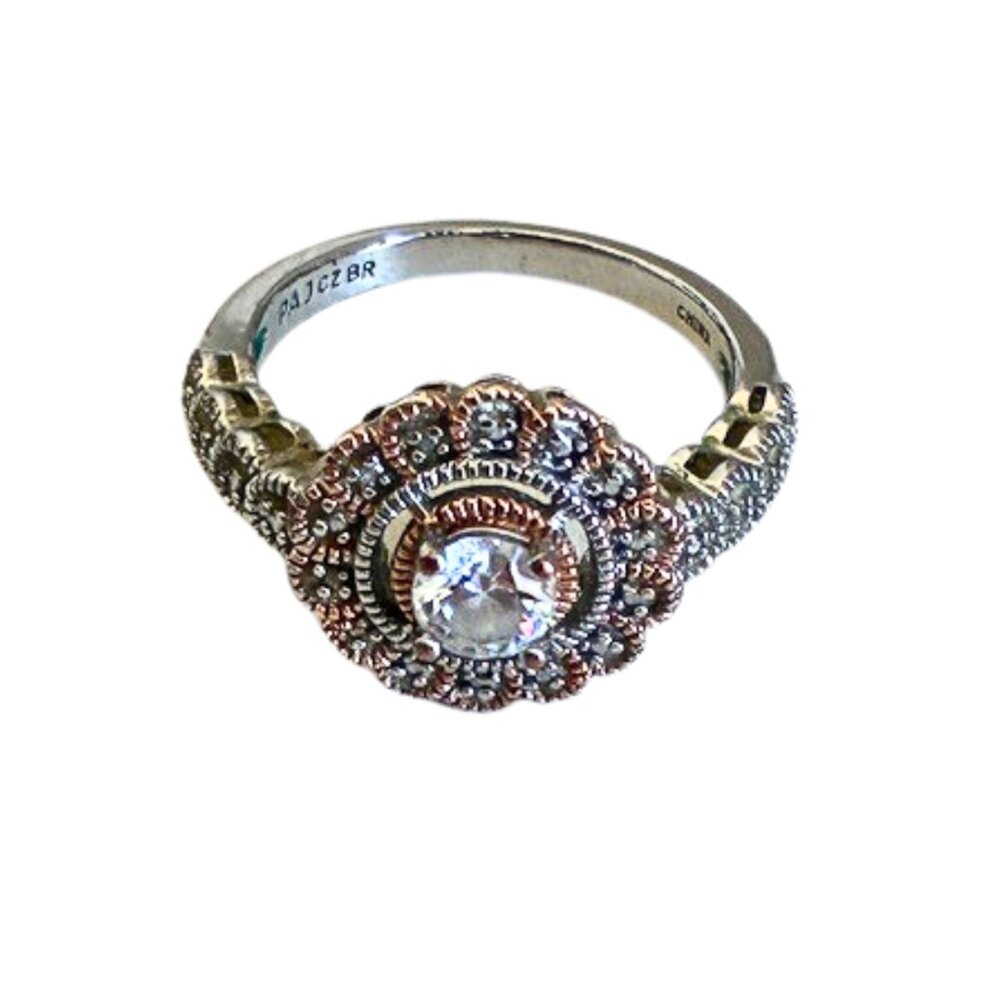 Prime Art & Jewel Art Deco Style CZ Cocktail Ring  Gift Ready Size 7